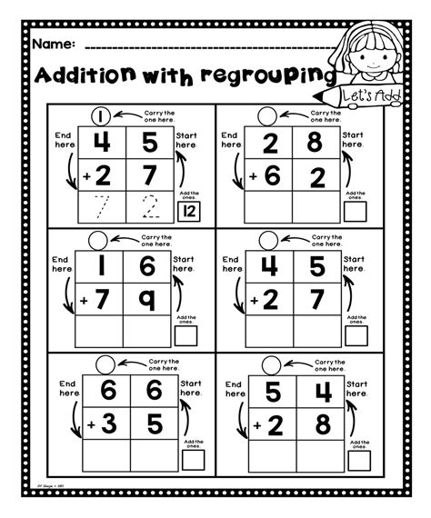 regrouping addition worksheets